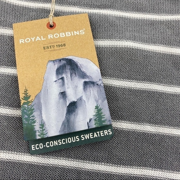 Royal Robbins Calaveras crew sweater gray/wht NWT! - Picture 10 of 10